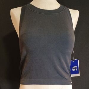 JoyLab Gray Fitted Crop Tank Top